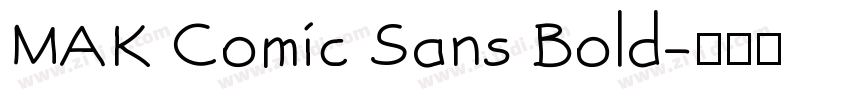 MAK Comic Sans Bold字体转换